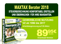 Image of AVT100 MAXTAX - Beraterversion 25 Akten ID 4673421