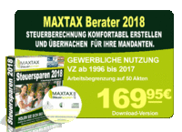 Image of AVT100 MAXTAX - Beraterversion 50 Akten ID 4673422