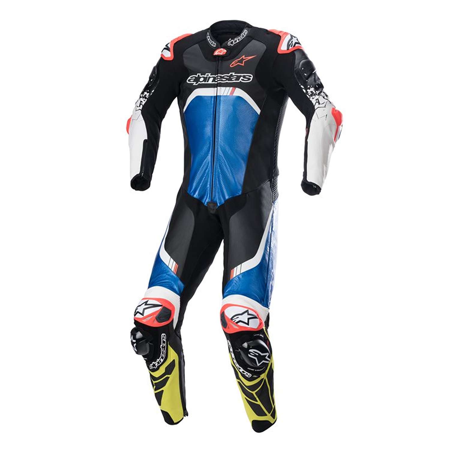 Image of Alpinestars GP Tech V4 Black Blue Yellow Fluo Taille 48