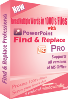 Image of Discount Code for AMC00 Powerpoint Find and Replace Professional ID 4577674