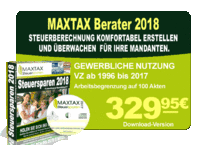 Image of Discount Code for ID 4673423011d04 MAXTAX - Beraterversion 100 Akten