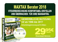 Image of Discount Code for ID 4673863011d01 MAXTAX - Beraterversion 2018 - 5 Akten