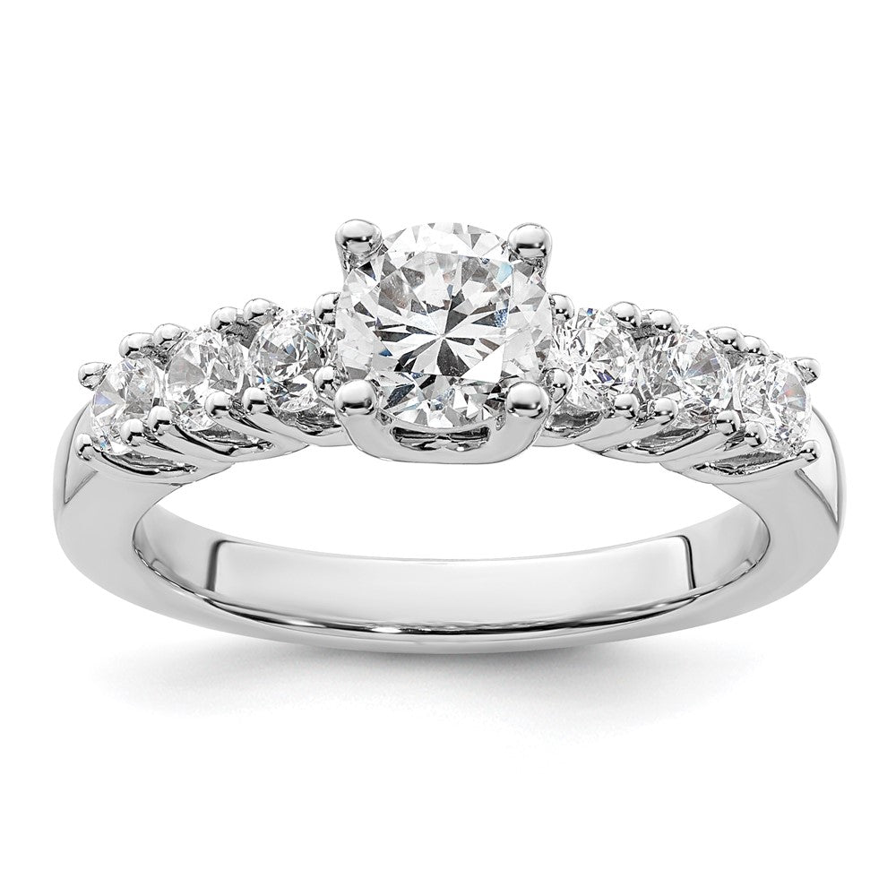 Image of ID 1 060ct CZ Solid Real 14K White Gold Engagement Ring