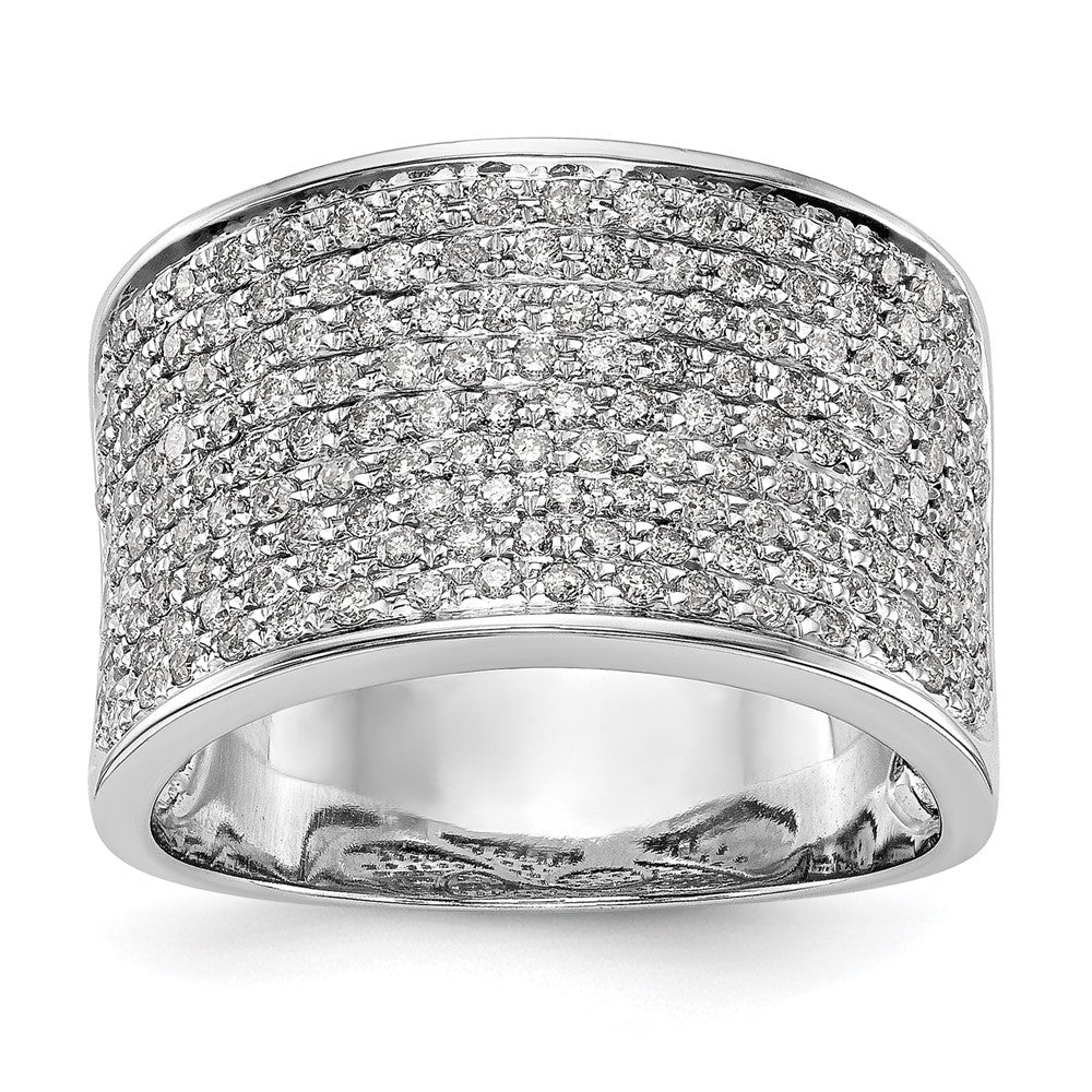 Image of ID 1 14K White Gold Micro Pave Real Diamond Band