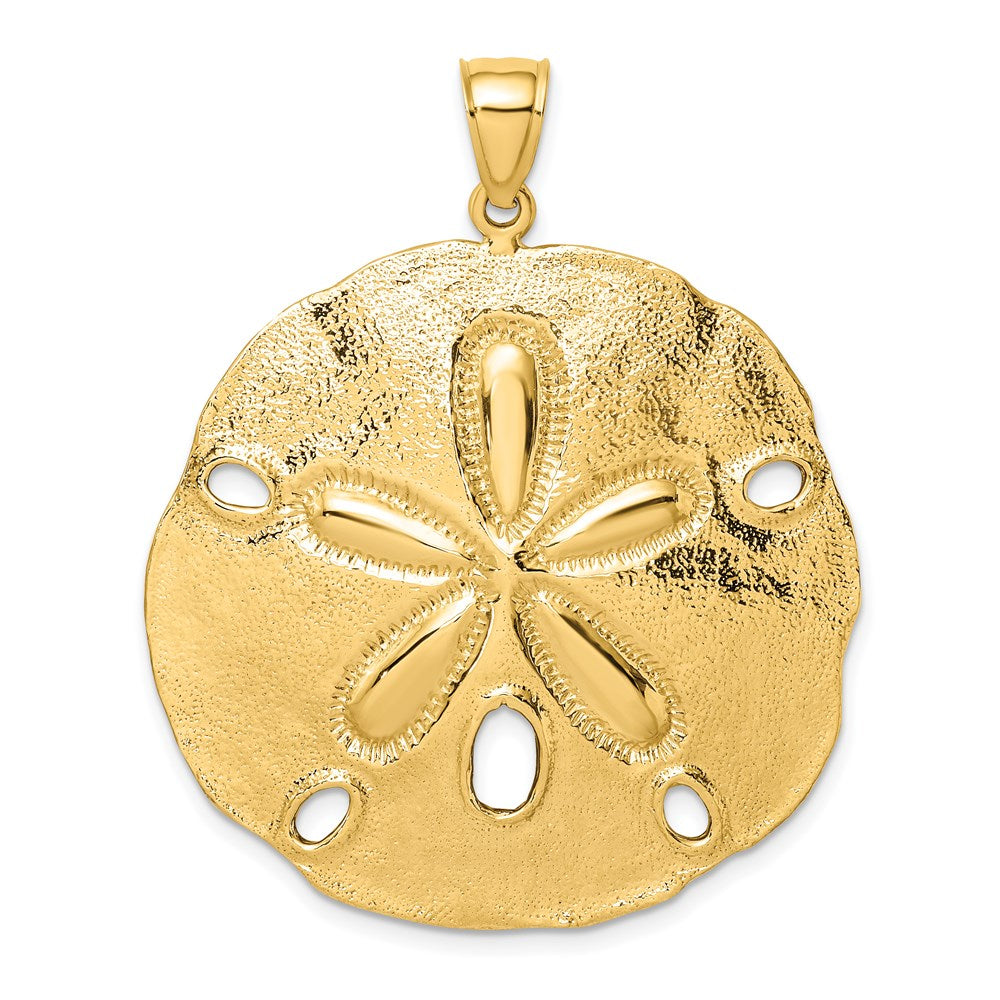 Image of ID 1 14k Yellow Gold Polished Large Sand Dollar Charm