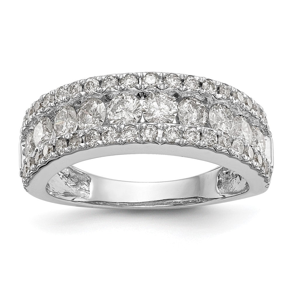 Image of ID 1 150ct CZ Solid Real 14K White Gold Wedding Band Ring