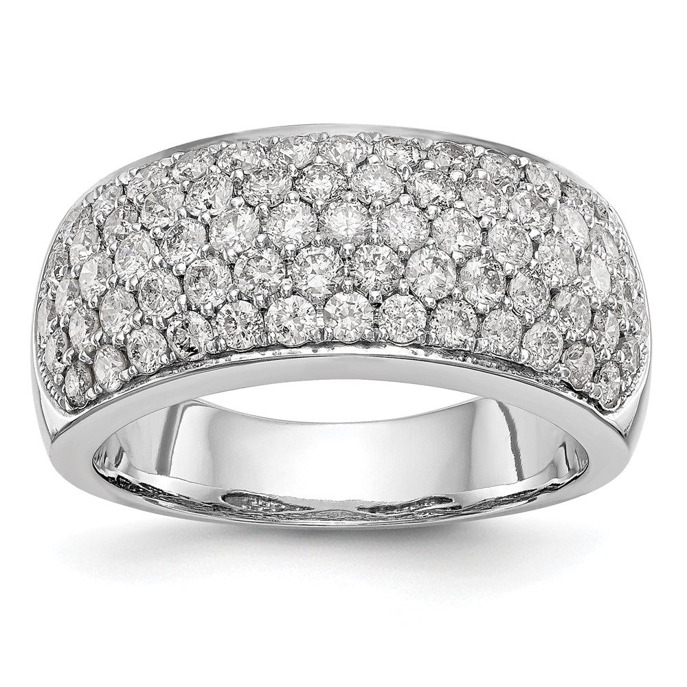 Image of ID 1 160ct CZ Solid Real 14K White Gold Wedding Band Ring