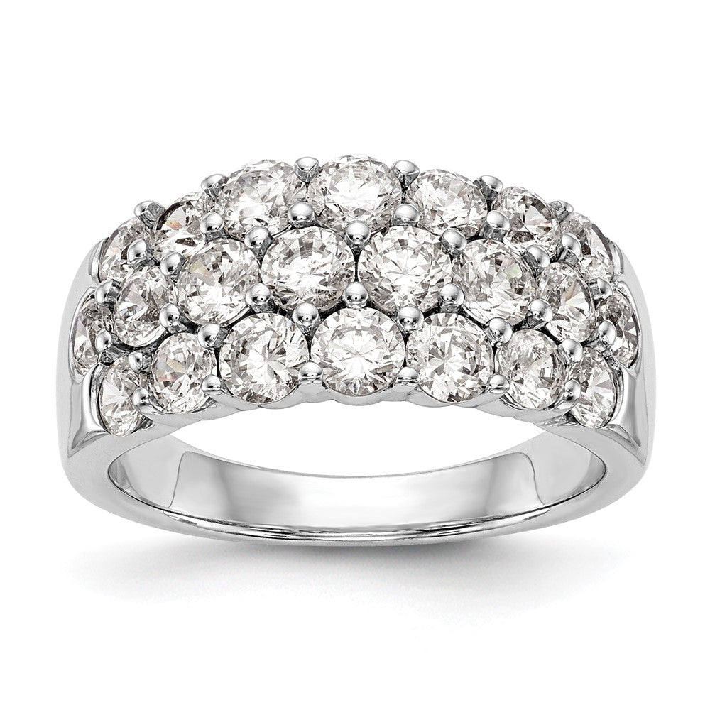 Image of ID 1 255ct CZ Solid Real 14K White Gold Wedding Band Ring