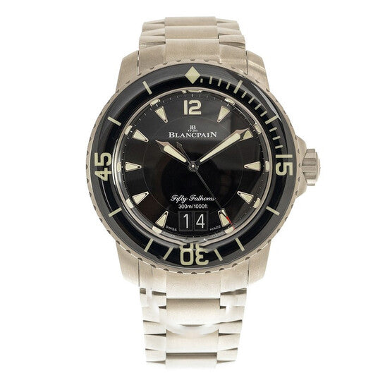 Image of ID 1 Original Blancpain Fifty Fathoms Black Dial Unisex Watch 505012b3098