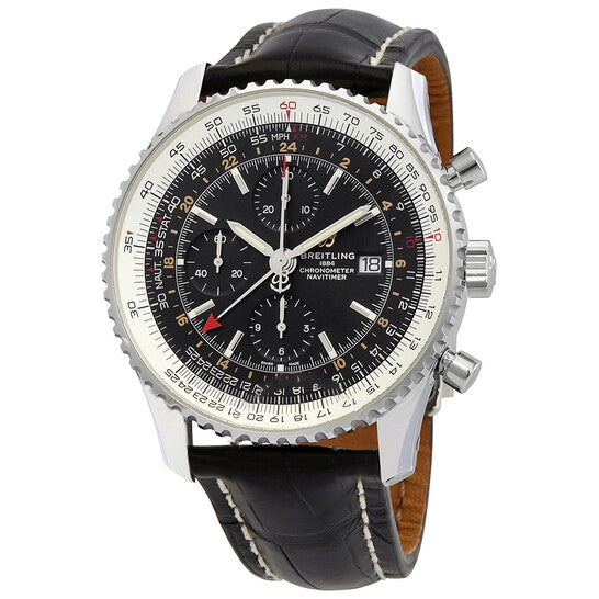 Image of ID 1 Original Breitling Chronograph Automatic Black Dial Men's Watch A24322121B2P2