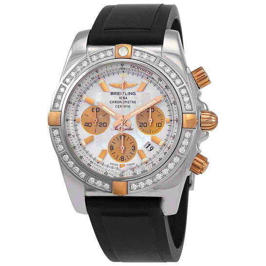 Image of ID 1 Original Breitling Chronomat 44 Chronograph Automatic Diamond Men's Watch IB011053/A697131SA20S1