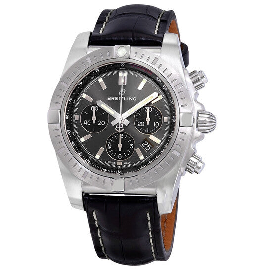 Image of ID 1 Original Breitling Chronomat Chronograph Automatic Blackeye Gray Men's Watch AB0115101F1P1