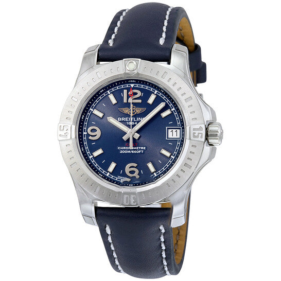 Image of ID 1 Original Breitling Colt 36 Blue Dial Ladies Watch A7438911-C913BLLT