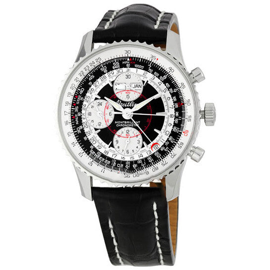 Image of ID 1 Original Breitling Montbrilliant Datora Black Dial Men's Watch A2133012-B993BKCD