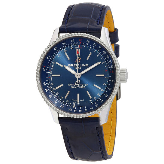 Image of ID 1 Original Breitling Navitimer Automatic Chronometer Blue Dial Ladies Watch A17395161C1P1