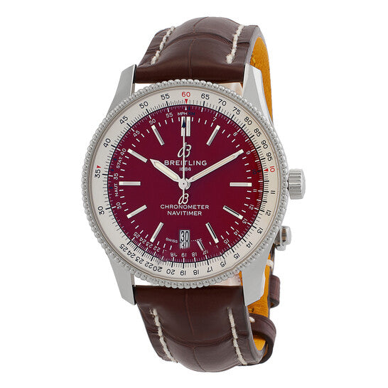 Image of ID 1 Original Breitling Navitimer Automatic Chronometer Red Dial Men's Watch A173265A1K1P1