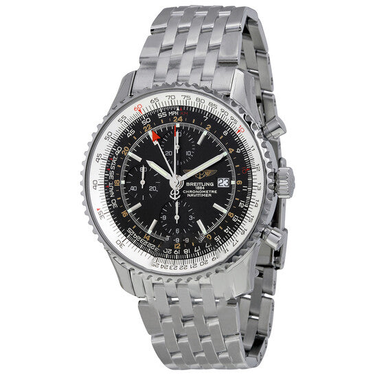 Image of ID 1 Original Breitling Navitimer World Black Dial Men's Watch A2432212-B726SS