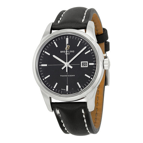 Image of ID 1 Original Breitling Transocean Automatic Black Dial Men's Watch A1036012/BA91