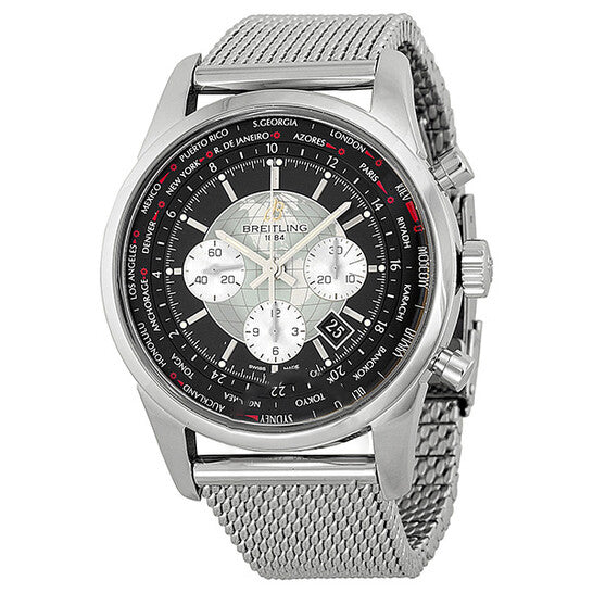 Image of ID 1 Original Breitling Transocean Chronograph Unitime Men's Watch AB0510U4/BB62SS