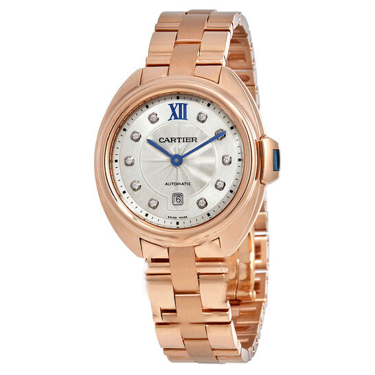 Image of ID 1 Original Cartier Cle Automatic 18kt Rose Gold Ladies Watch WJCL0034