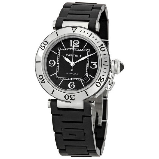 Image of ID 1 Original Cartier Pasha Seatimer Steel Rubber Men's Watch W31077U2