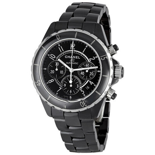 Image of ID 1 Original Chanel J12 Chronograph Black Ceramic Unisex Watch H0940