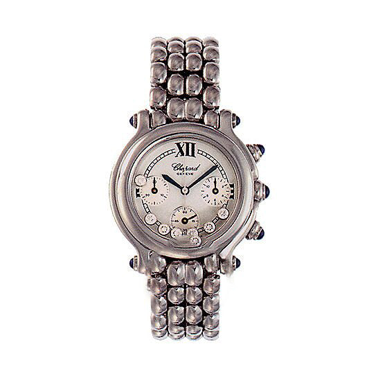 Image of ID 1 Original Chopard Happy Sport Chronograph Steel Ladies Watch 278324-23