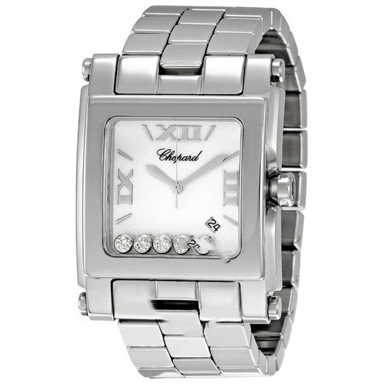 Image of ID 1 Original Chopard Happy Sport Square Diamond Ladies Watch 28/8467