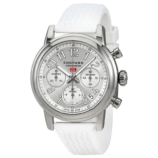 Image of ID 1 Original Chopard Mille Miglia Chronograph Silver Dial Watch 168588-3001