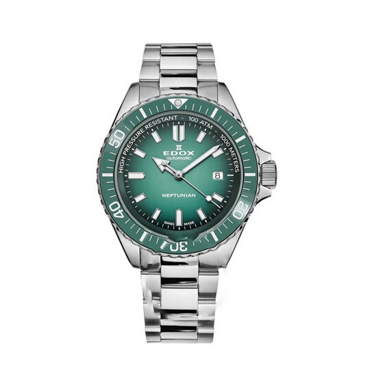 Image of ID 1 Original Edox Automatic Green Dial Watch 80120 3VM VDN1