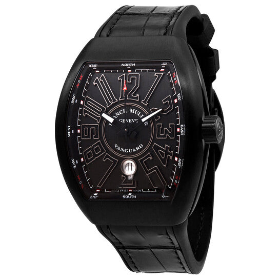 Image of ID 1 Original Franck Muller Vanguard Automatic Black Dial Men's Watch 45SCBLKBLKSIL