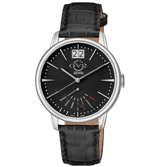 Image of ID 1 Original GV2 by Gevril Rovescio Black Dial Men's Watch 56201