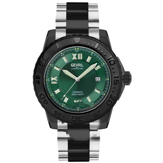 Image of ID 1 Original Gevril Seacloud Green Dial Two-tone Men's Watch 3128B