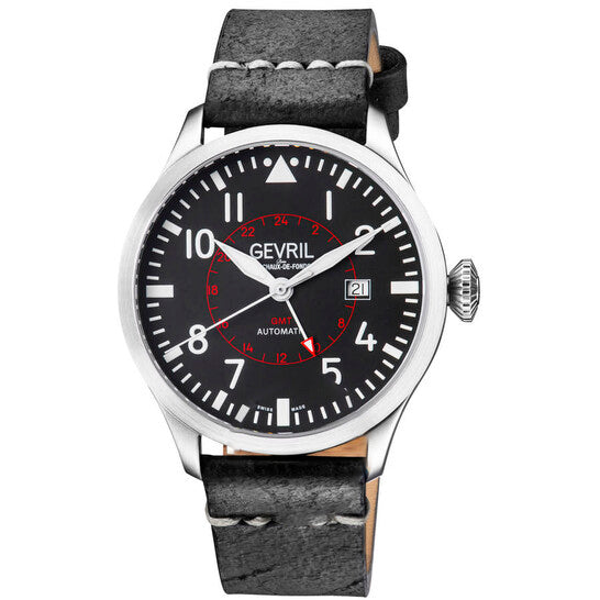 Image of ID 1 Original Gevril Vaughn Automatic Black Dial Men's Watch 44503