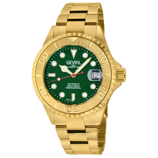 Image of ID 1 Original Gevril Wall Street Automatic Green Dial Men's Watch 4758B