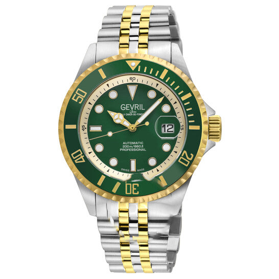 Image of ID 1 Original Gevril Wall street Automatic Green Dial Men's Watch 41857B