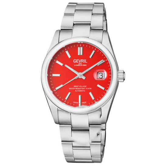 Image of ID 1 Original Gevril West Village Automatic Red Dial Men's Watch 48912