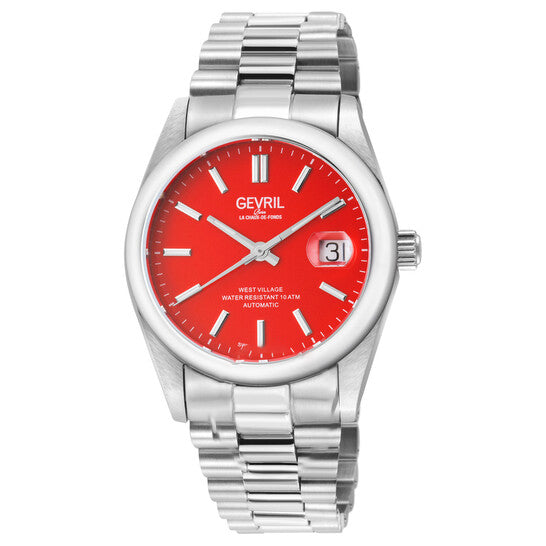 Image of ID 1 Original Gevril West Village Automatic Red Dial Men's Watch 48932B