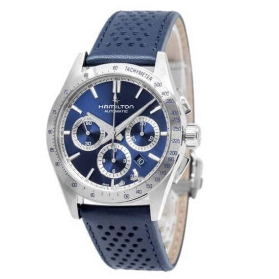 Image of ID 1 Original Hamilton Chronograph Automatic Blue Dial Men's Watch H36616640