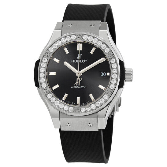 Image of ID 1 Original Hublot Classic Fusion Automatic Diamond Black Dial Watch 565NX1470RX1204