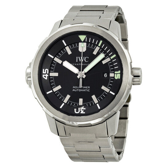 Image of ID 1 Original IWC Aquatimer Black Dial Stainless Steel Men's Watch IW329002