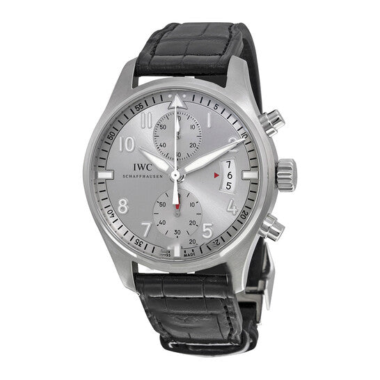 Image of ID 1 Original IWC Pilot Spitfire Silver Dial Chronograph Men's Watch IW387809