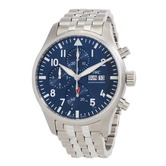 Image of ID 1 Original IWC Pilots Chronograph Automatic Blue Dial Men's Watch IW378004