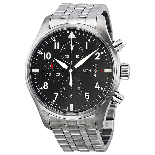 Image of ID 1 Original IWC Pilots Chronograph Automatic Stainless Steel Men's Watch IW377704