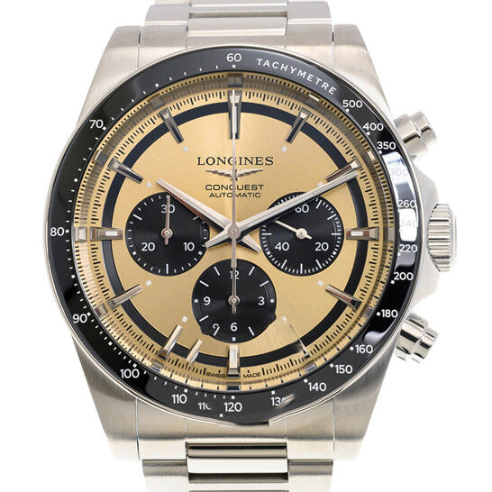 Image of ID 1 Original Longines Conquest Chronograph Automatic Champage Dial Men's Watch L38354326