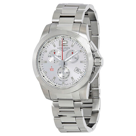 Image of ID 1 Original Longines Conquest Chronograph Silver Dial Men's Watch L38004766