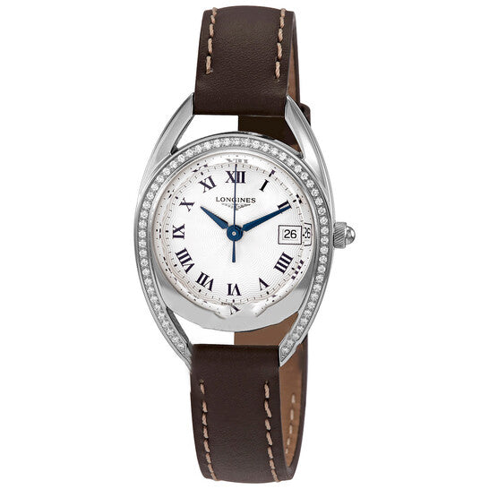 Image of ID 1 Original Longines Equestrian Quartz Diamond Silver Dial Ladies Watch L61360712