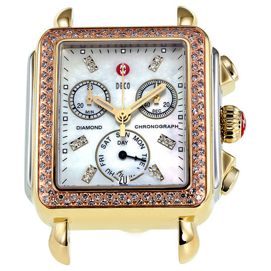 Image of ID 1 Original Michele Deco Chronograph Tri-Tone Ladies Watch MW06P01G8046