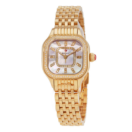 Image of ID 1 Original Michele Meggie Quartz Diamond Pink Dial Ladies Watch MWW33B000007