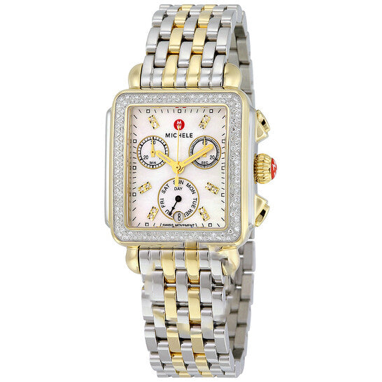 Image of ID 1 Original Michele Signature Deco Chronograph Diamond Ladies Watch MWW06P000108